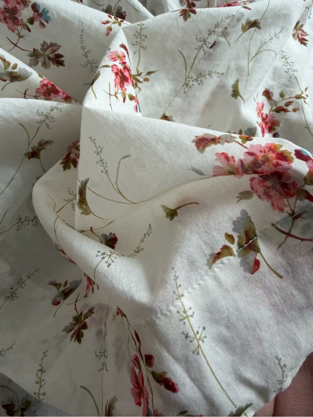 Doen Emmaretta Floral Shirred Organic Cotton Voile Dress, XS S M L - Picture 8 of 9